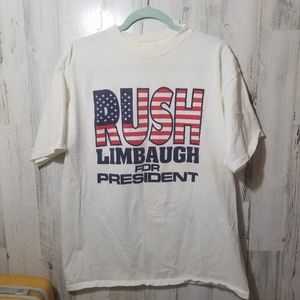 ⭐Vintage XL Rush Limbaugh for President Tee Shirt